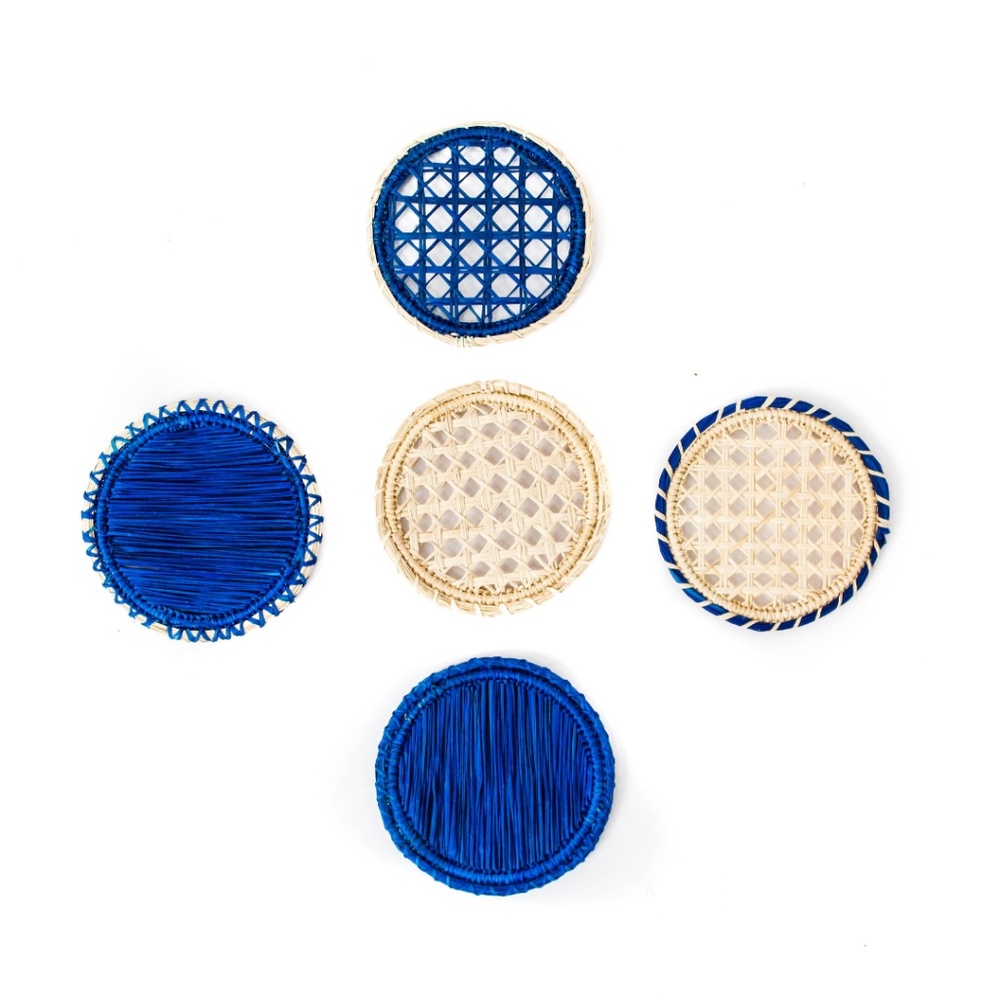 Straw Coasters- Azul